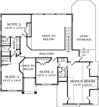Floorplan 2 for House Plan #3323-00284