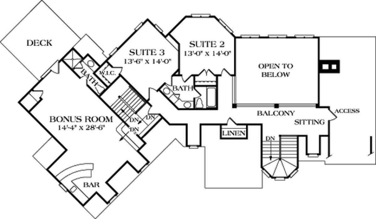 Floorplan 2 for House Plan #3323-00285