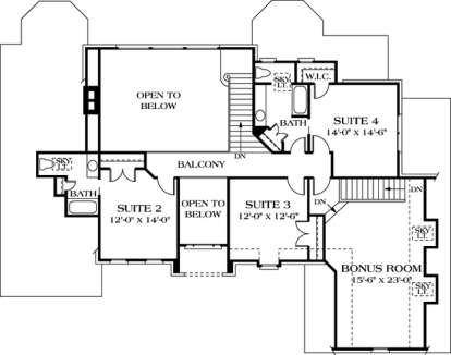 Floorplan 2 for House Plan #3323-00286