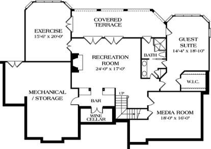 Floorplan 1 for House Plan #3323-00287
