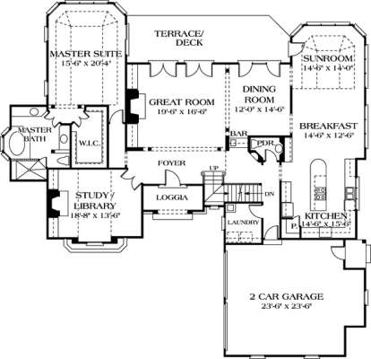 Floorplan 2 for House Plan #3323-00287