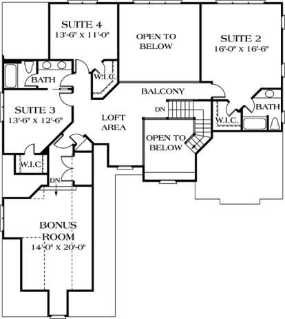 Floorplan 2 for House Plan #3323-00288