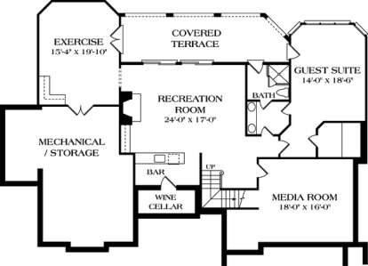Floorplan 1 for House Plan #3323-00289
