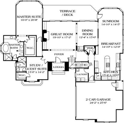 Floorplan 2 for House Plan #3323-00289