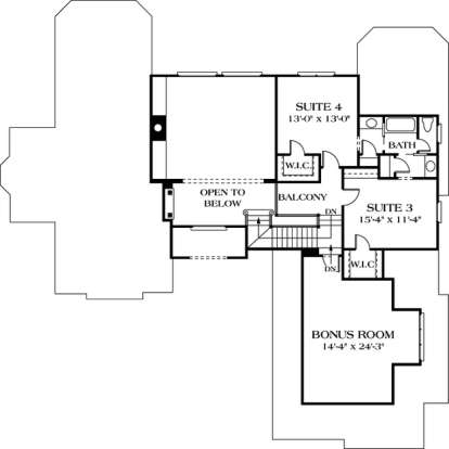 Floorplan 3 for House Plan #3323-00289