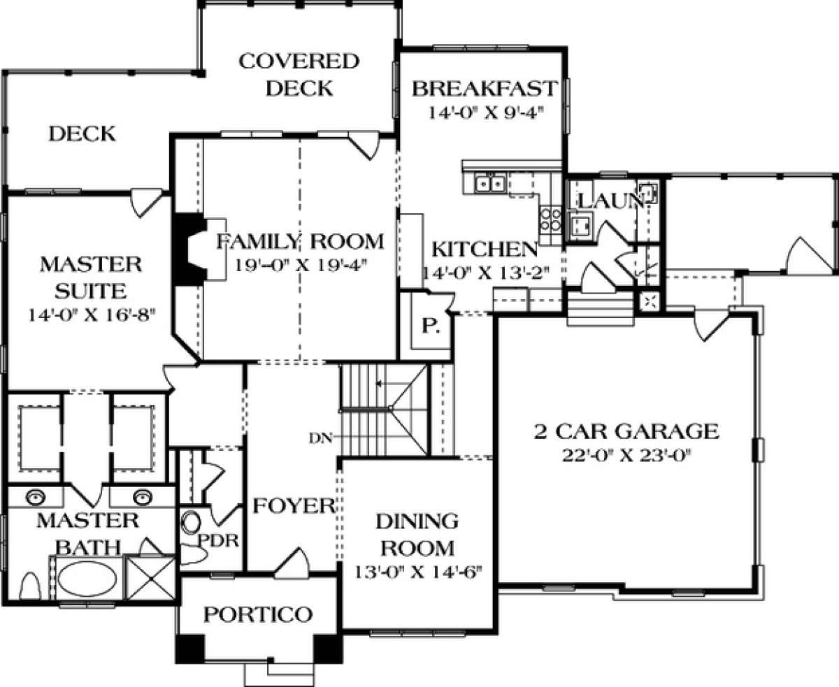 Floorplan 2 for House Plan #3323-00290