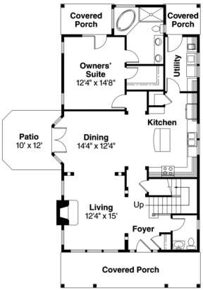 Floorplan 1 for House Plan #035-00361