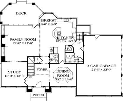 Floorplan 1 for House Plan #3323-00291