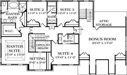 Floorplan 2 for House Plan #3323-00291