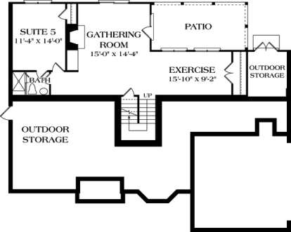 Floorplan 1 for House Plan #3323-00296