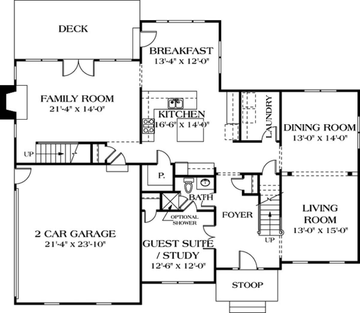 Floorplan 1 for House Plan #3323-00297
