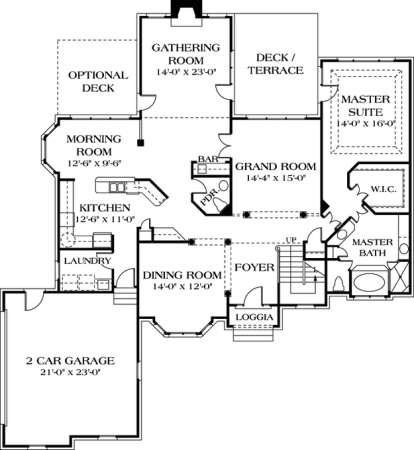 Floorplan 1 for House Plan #3323-00299