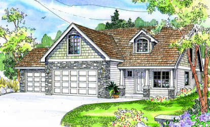 Cottage House Plan #035-00362 Elevation Photo