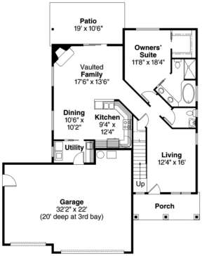Floorplan 1 for House Plan #035-00362