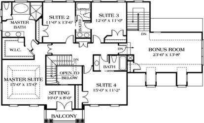 Floorplan 2 for House Plan #3323-00301
