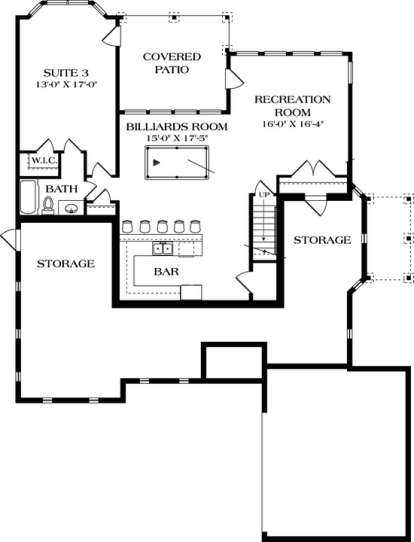 Floorplan 1 for House Plan #3323-00302