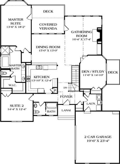 Floorplan 2 for House Plan #3323-00302
