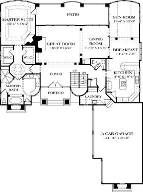 Floorplan 1 for House Plan #3323-00303
