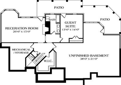 Floorplan 1 for House Plan #3323-00306