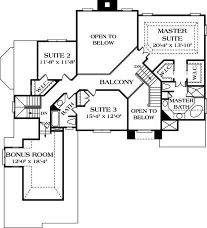 Floorplan 2 for House Plan #3323-00307