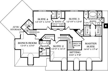 Floorplan 2 for House Plan #3323-00309