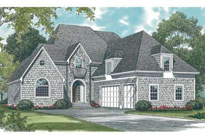 European House Plan #3323-00310 Elevation Photo