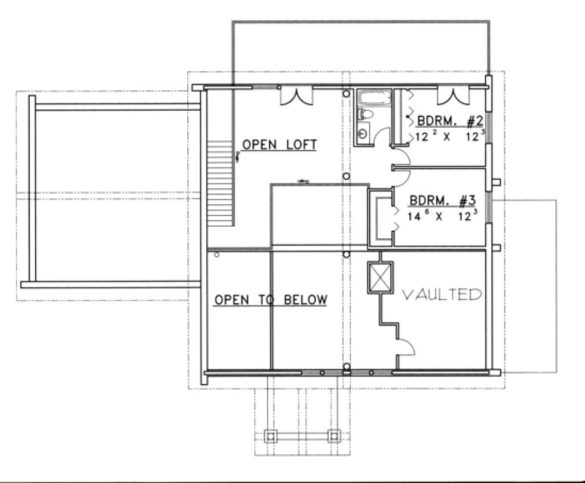 Second Floor for House Plan #039-00042