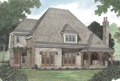 European House Plan #3323-00311 Elevation Photo