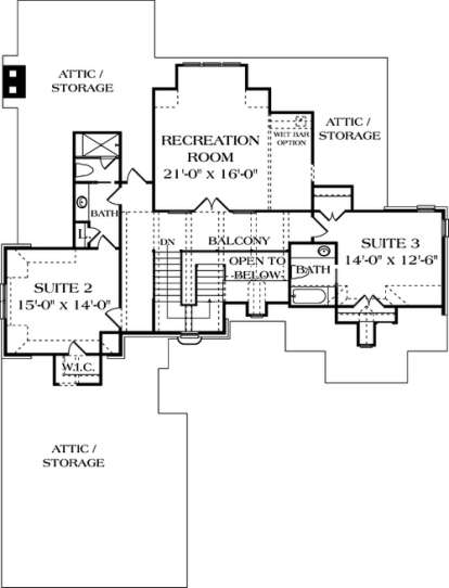 Floorplan 2 for House Plan #3323-00311
