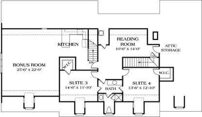 Floorplan 2 for House Plan #3323-00317