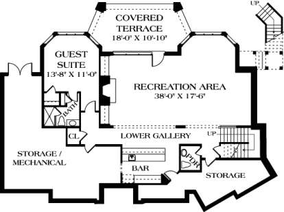 Floorplan 1 for House Plan #3323-00319
