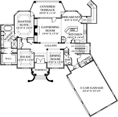 Floorplan 2 for House Plan #3323-00319