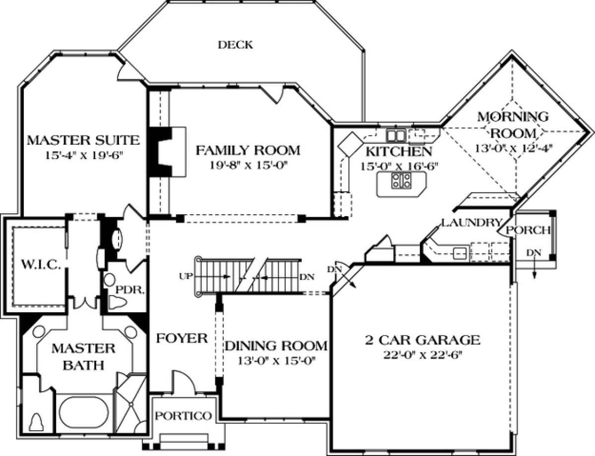 Floorplan 2 for House Plan #3323-00320