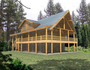 Vacation House Plan #039-00043 Elevation Photo