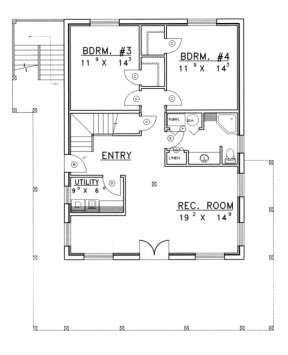 Basement Floor for House Plan #039-00043