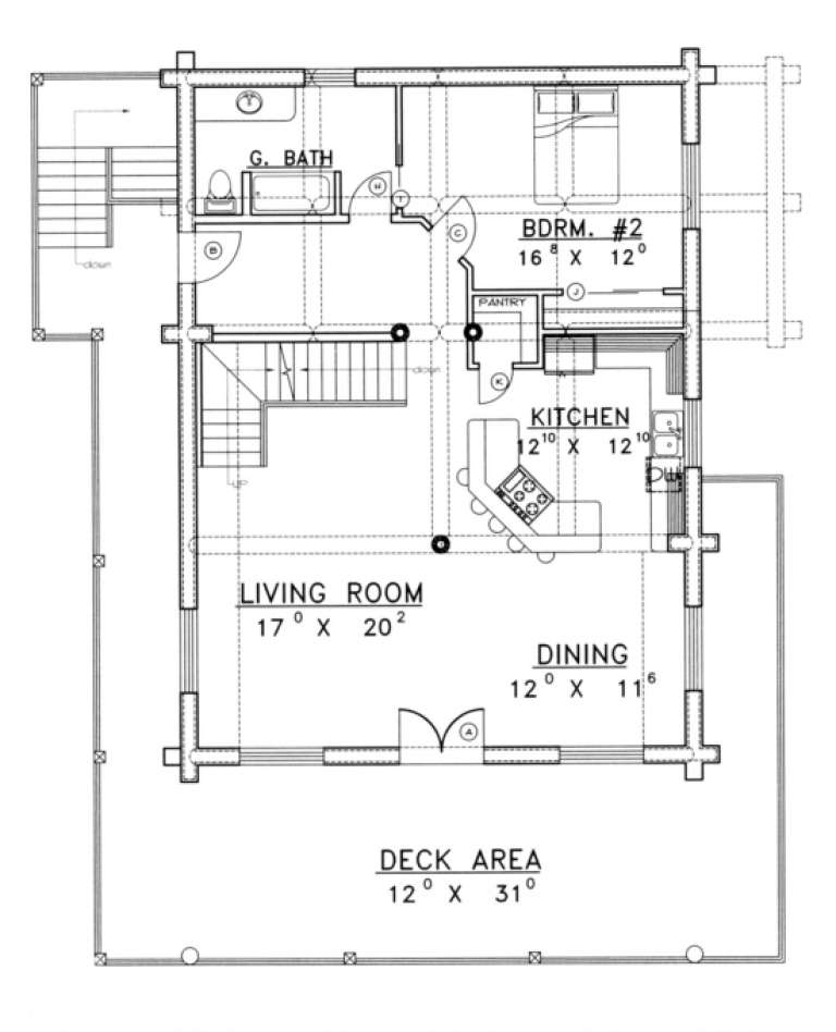 House Plan House Plan #1279 Drawing 2
