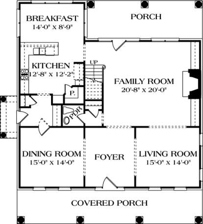 Floorplan 1 for House Plan #3323-00321
