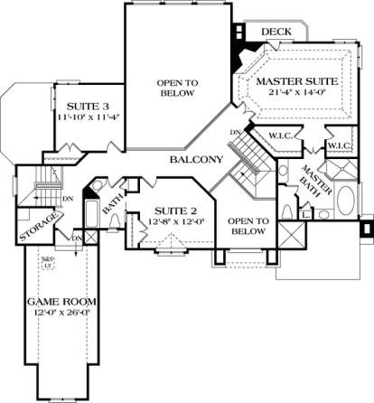 Floorplan 2 for House Plan #3323-00323