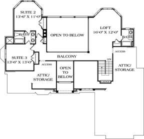 Floorplan 3 for House Plan #3323-00324