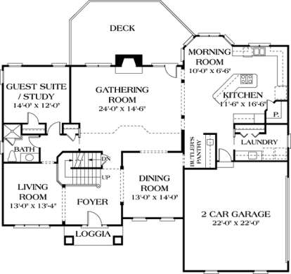 Floorplan 2 for House Plan #3323-00325