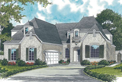 5 Bed, 3 Bath, 3442 Square Foot House Plan - #3323-00326