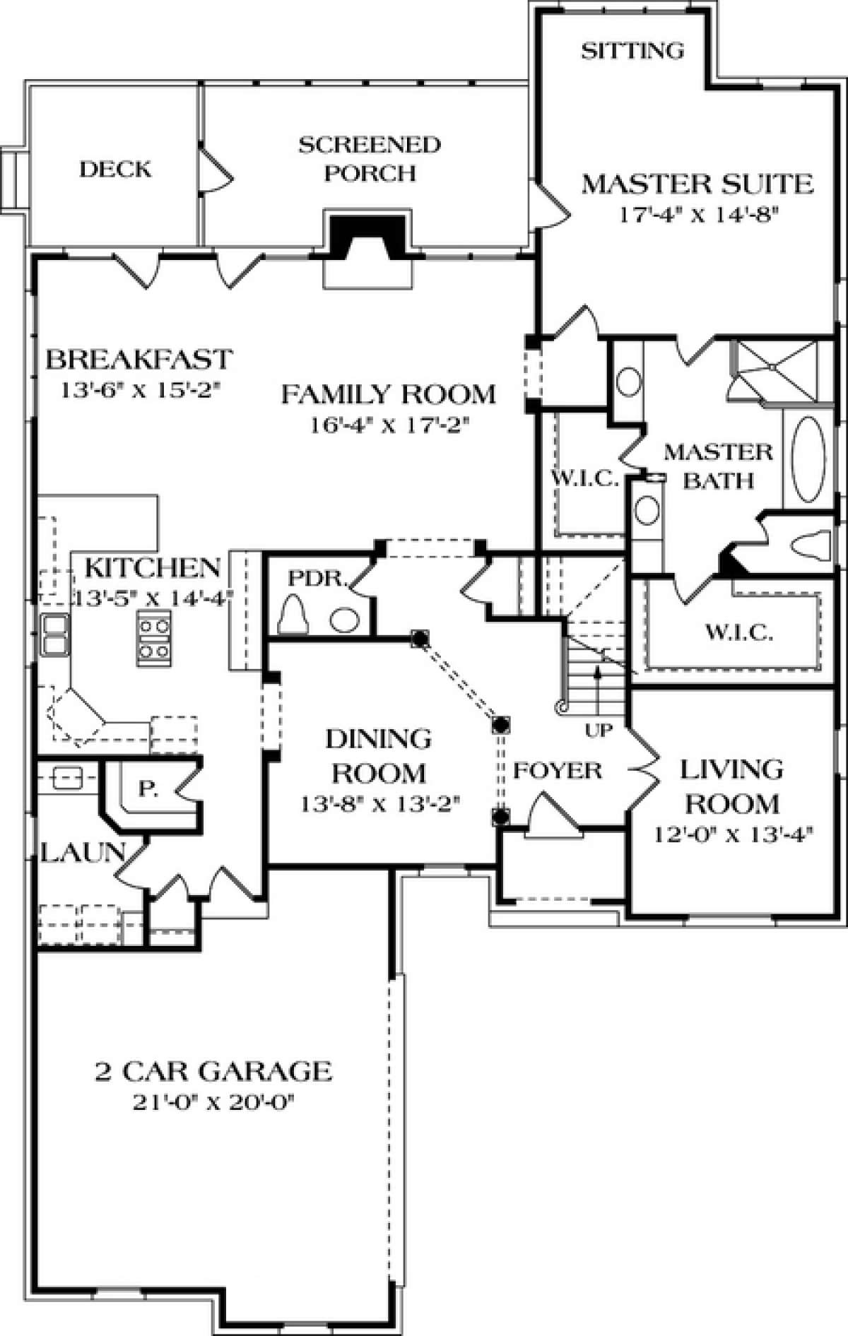 Floorplan 1 for House Plan #3323-00326