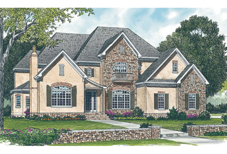 French Country House Plan #3323-00328 Elevation Photo