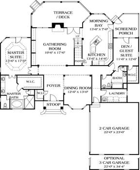 Floorplan 1 for House Plan #3323-00330