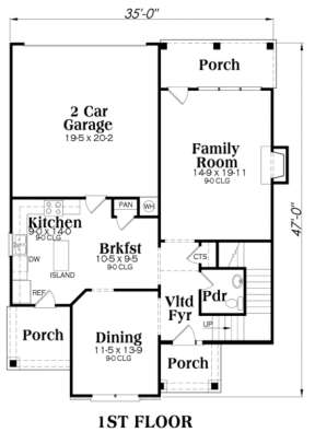 Main Floor for House Plan #009-00110