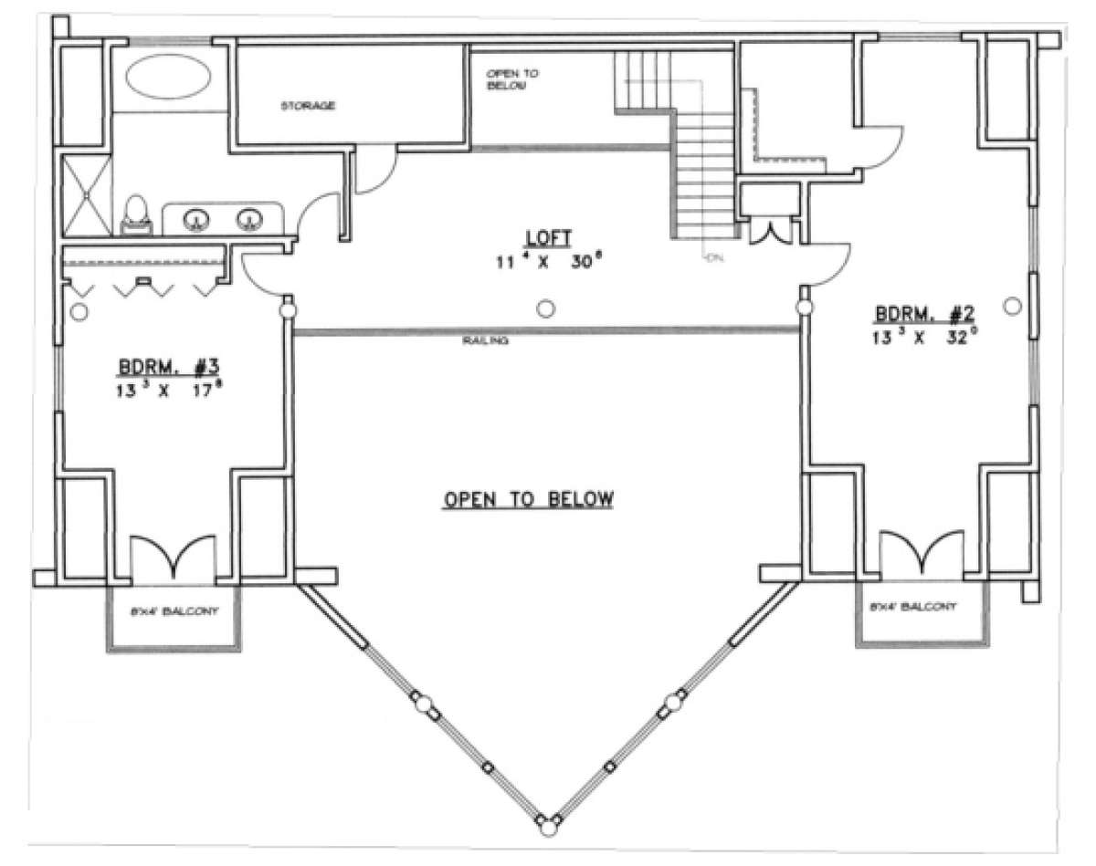 Second Floor for House Plan #039-00044