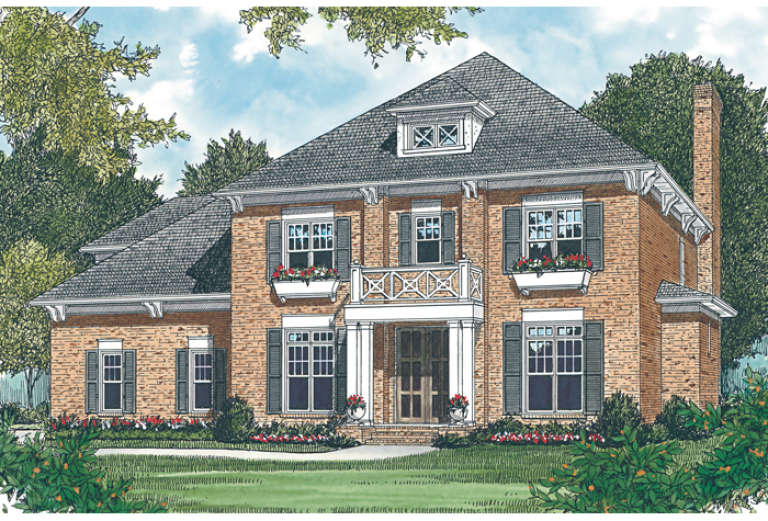 Colonial House Plan #3323-00331 Elevation Photo