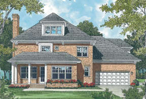Colonial House Plan #3323-00331 Elevation Photo