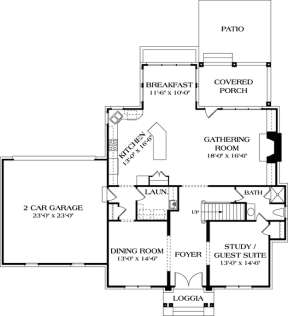 Floorplan 1 for House Plan #3323-00331