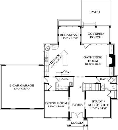 Floorplan 1 for House Plan #3323-00331